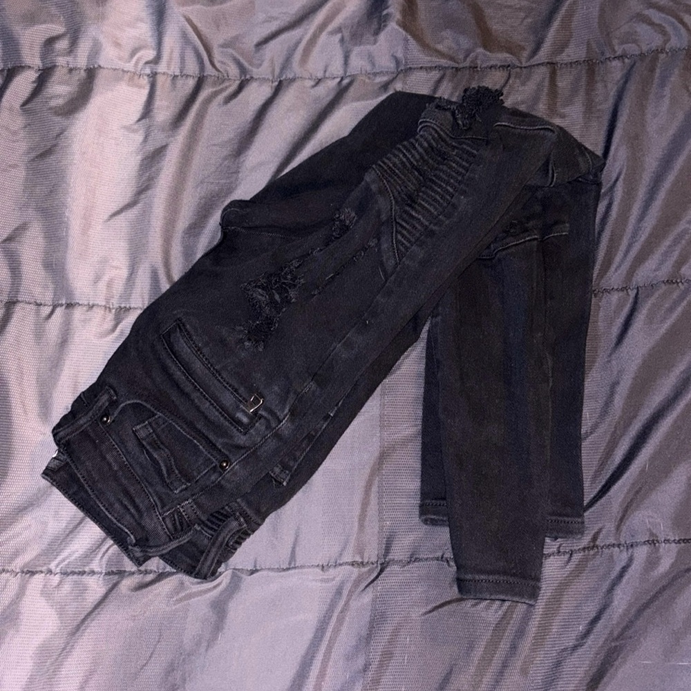 Rue 21 Black distressed jeans, size 28/30, only worn once